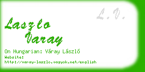 laszlo varay business card